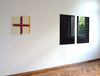 exhibition view: mehr licht, 2009, Olschewski & Behm, Frankfurt; works by Stephen Bambury (left) and Douglas Allsop (right)