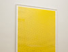 exhibition view: Levent Kunt, 2012, Olschewski & Behm, Frankfurt, Ponto-Auge (gelb), 2011, spray paint on photographic paper, Photo: Markus Winkler