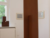 exhibition view: Christiane Schlosser / Carles Valverde, 2011, Olschewski & Behm, Frankfurt; Carles Valverde, untitled, 2008, patinated steel, 63 x 46.5 x 18 cm; Christiane Schlosser, each: untitled, 1999, watercolour / cardboard, 30 x 42 cm